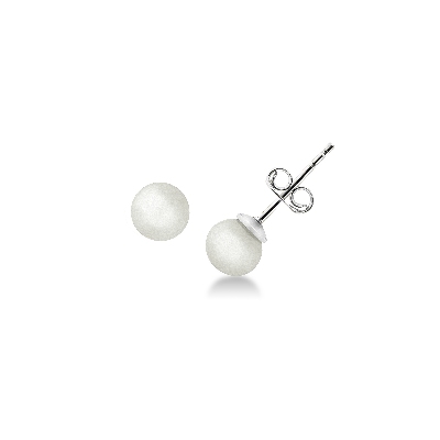 18k white gold pearl stud earrings 