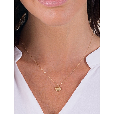 Lucid heart penant in 18k yellow gold