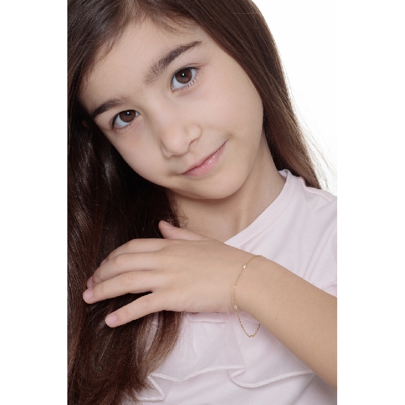 18k yellow gold with zircons 