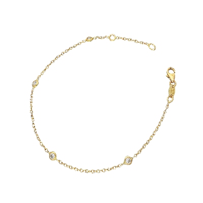 18k yellow gold with zircons 