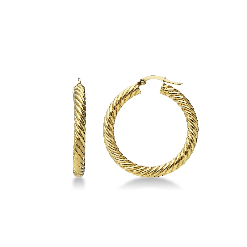 Yellow gold 18k hoop earrings 