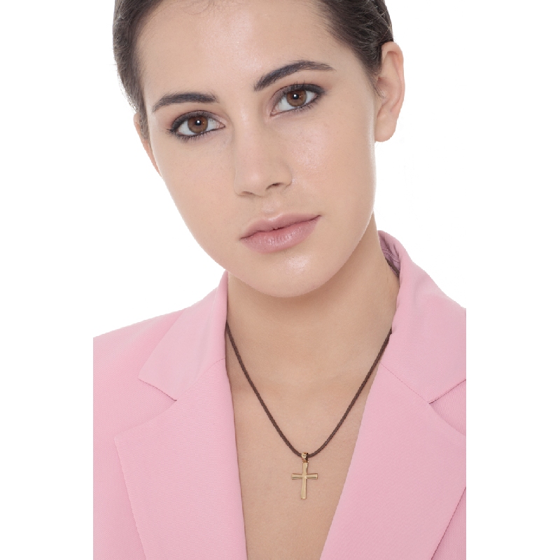 18k yellow gold cross pendant 