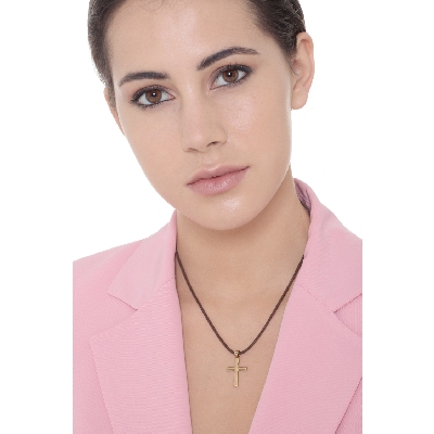 18k yellow gold cross pendant 