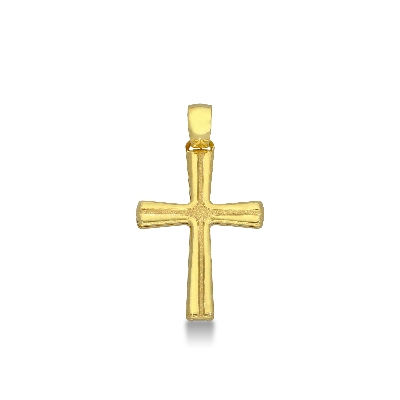 18k yellow gold cross pendant 