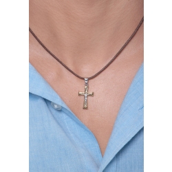 18k white gold Christ and hook and 18k yellow gold cross 2