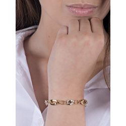 Fancy bracelet in 18k white and yellow gold 2