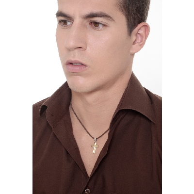 18k yellow gold cross pendant 