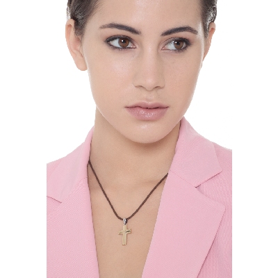 18k yellow gold cross pendant 