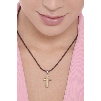 18k yellow gold cross pendant 