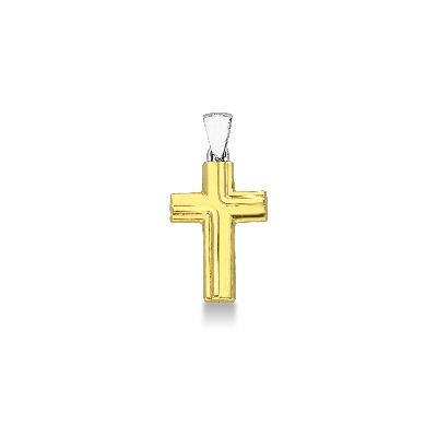 18k yellow gold cross pendant 