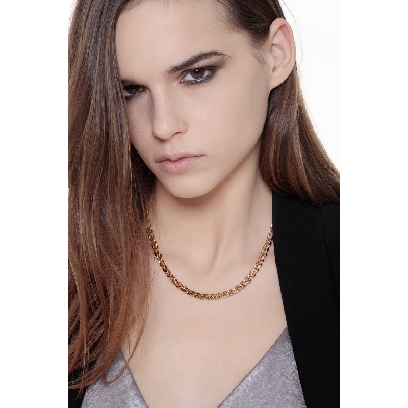 Braided chain in gold 18k