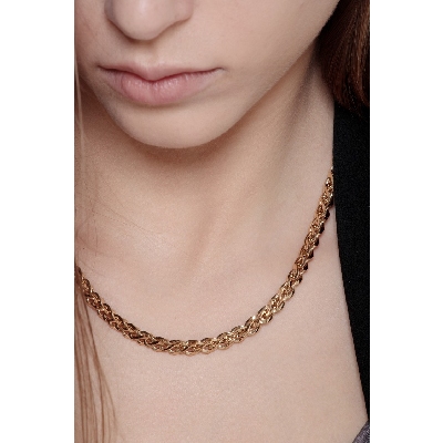 Braided chain in gold 18k