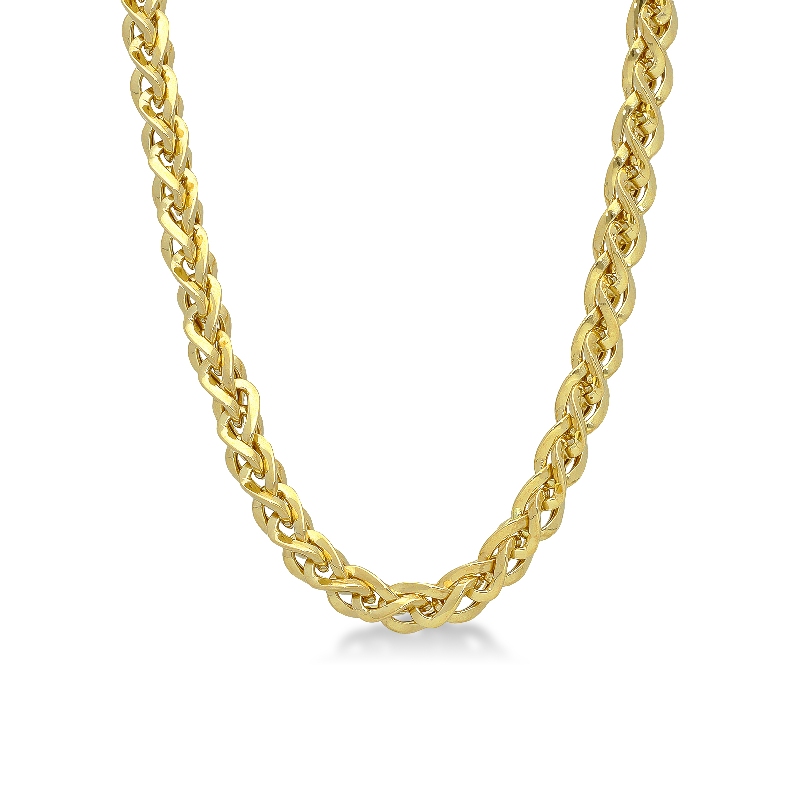 Braided chain in gold 18k
