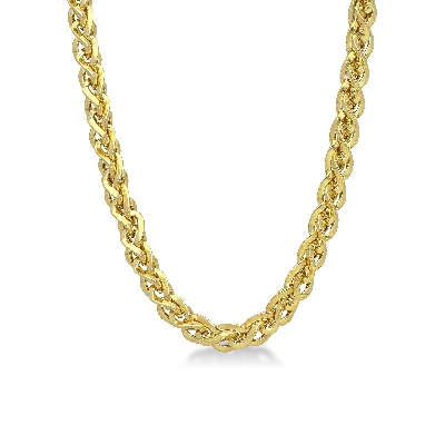 Braided chain in gold 18k