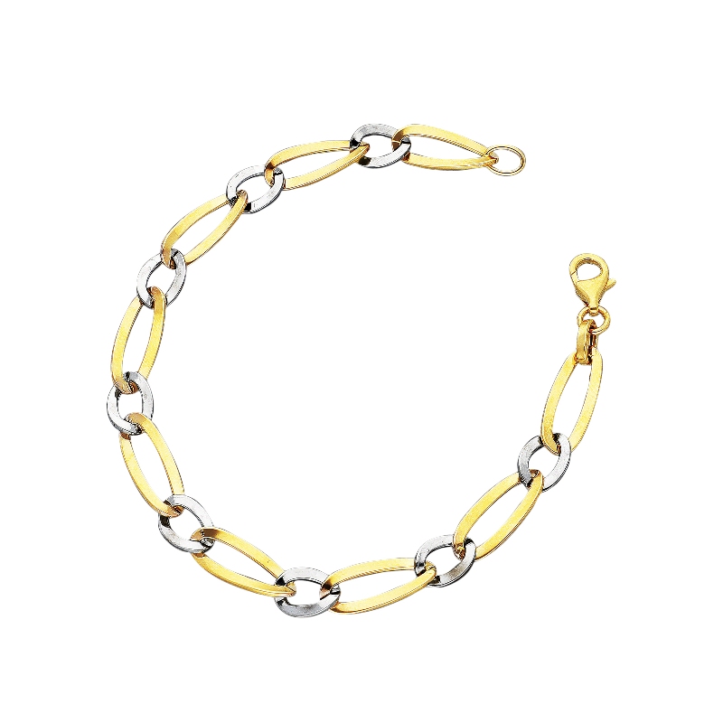 Bracelet in 18k white and yellow gold