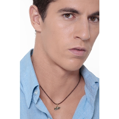 Ciondolo Scarpetta da calcio in oro giallo e bianco 18k