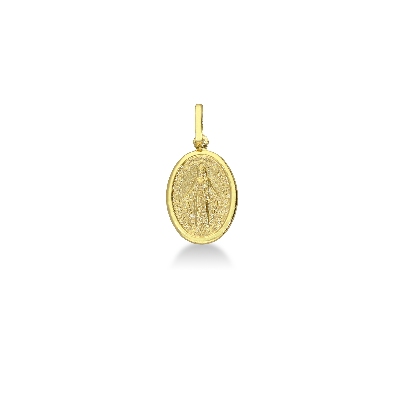 18k yellow gold Virgin Mary pendant