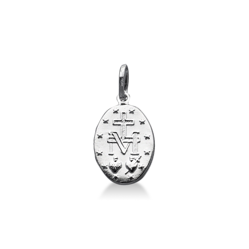Sacred Mary pendant in 18k white gold