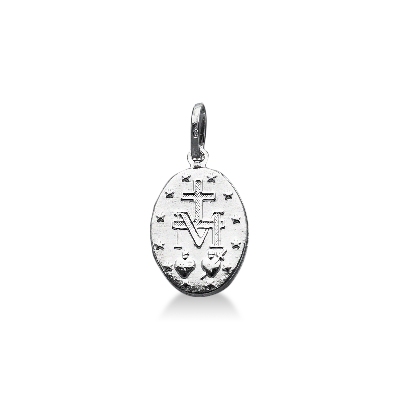 Sacred Mary pendant in 18k white gold