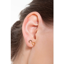 18k yellow gold infinity symbol earrings 2