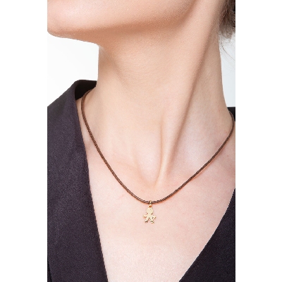 Boy silhouette pendant in 18k yellow gold