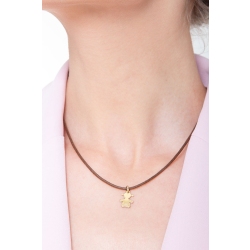 18k yellow gold girl silhouette pendant 2