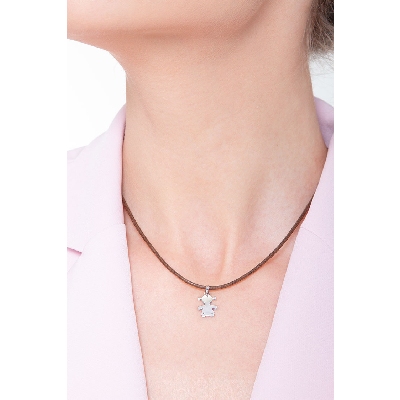 Pendant 18k White Gold with Girl