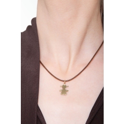 Girl silhouette pendant in 18k yellow gold 2