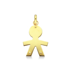 Boy silhouette pendant in 18k yellow gold