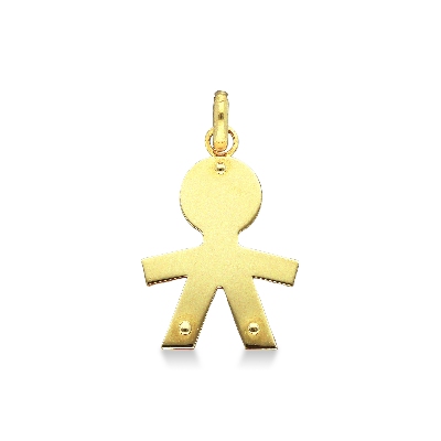 Boy silhouette pendant in 18k yellow gold