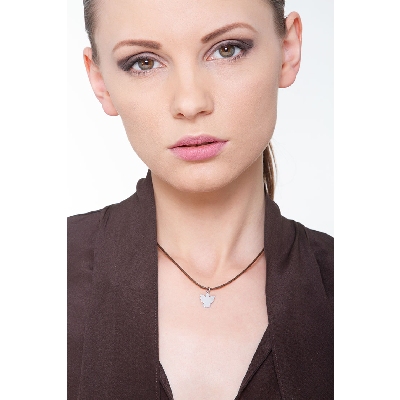 Angel pendant in 18k white gold