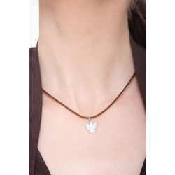 Angel pendant in 18k white gold 2