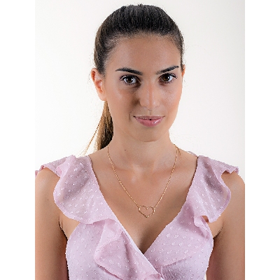 Large heart pendant in 18k yellow gold