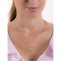 Large heart pendant in 18k yellow gold 2