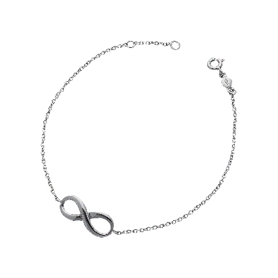 18k white gold infinity bracelet