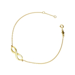 Yellow gold 18k bracelet with infinity symbol