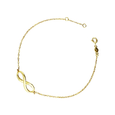 Yellow gold 18k bracelet with infinity symbol