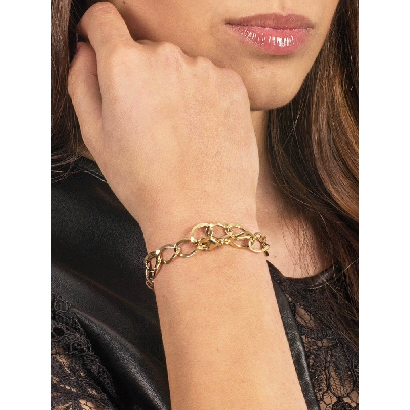 18k white and yellow gold groumette bracelet