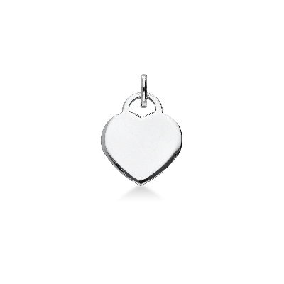 Classic golden heart, 18k white gold