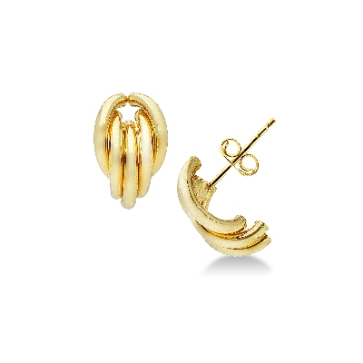 18k yellow gold knot earrings