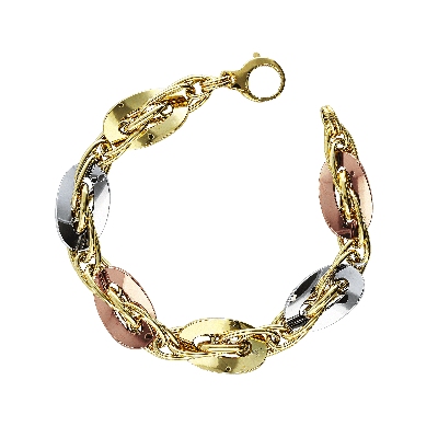 Bracelet 18k White Gold, Gold, Rose Gold with ovals
