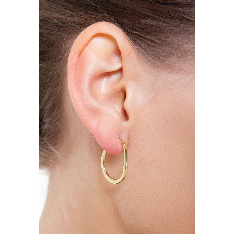 Yellow gold hoops 18k 