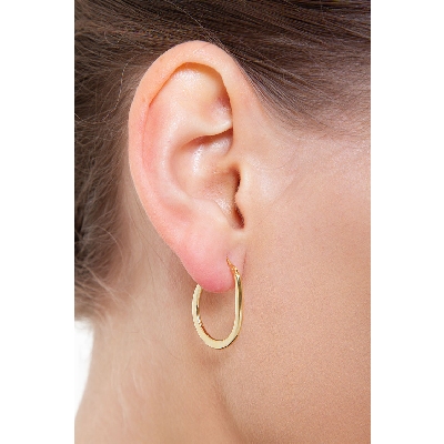 Yellow gold hoops 18k 