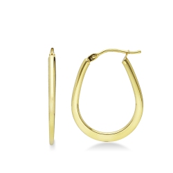 Yellow gold hoops 18k 