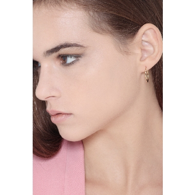 Yellow gold 18k oval earrings 