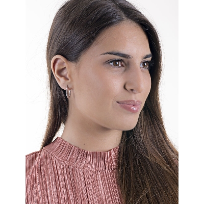 White gold 18k little oval earrings 