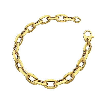 wide bracelet 18k gold, 19.5 cm