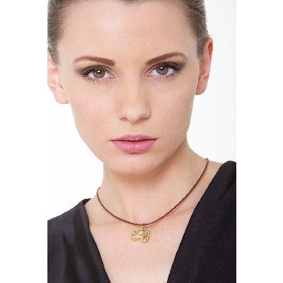 Boxing gloves pendant in 18k white and yellow gold