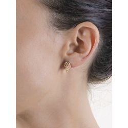 Watermark oval earrings in yellow and white gold 18k 2