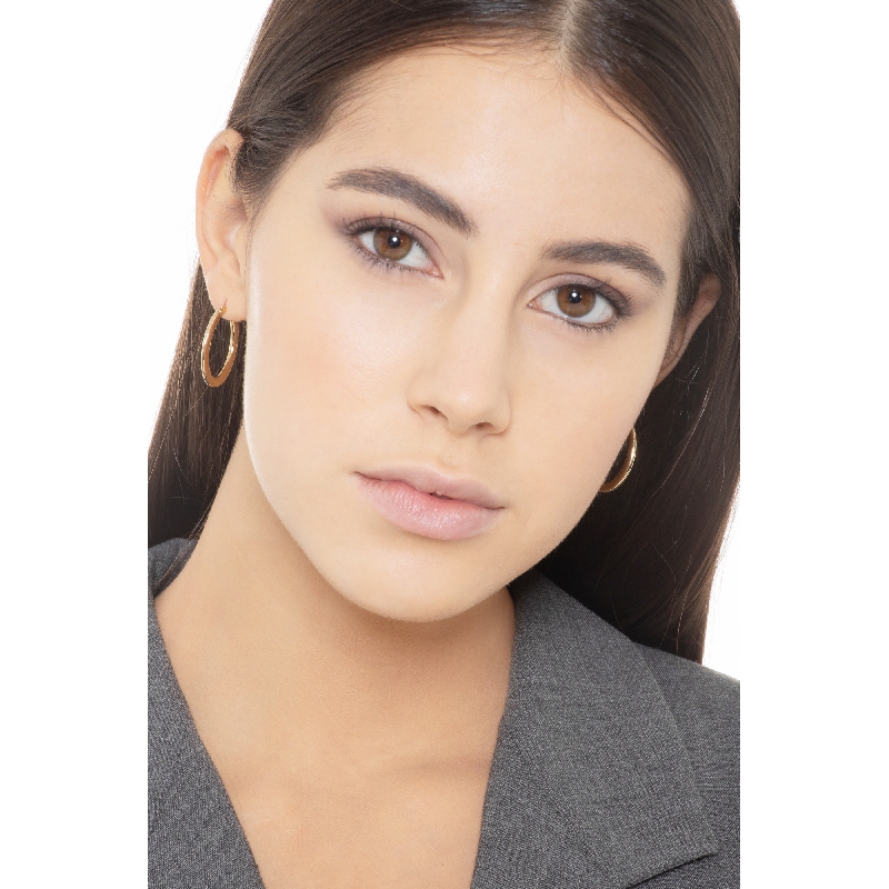 18k yellow gold oval earrings 